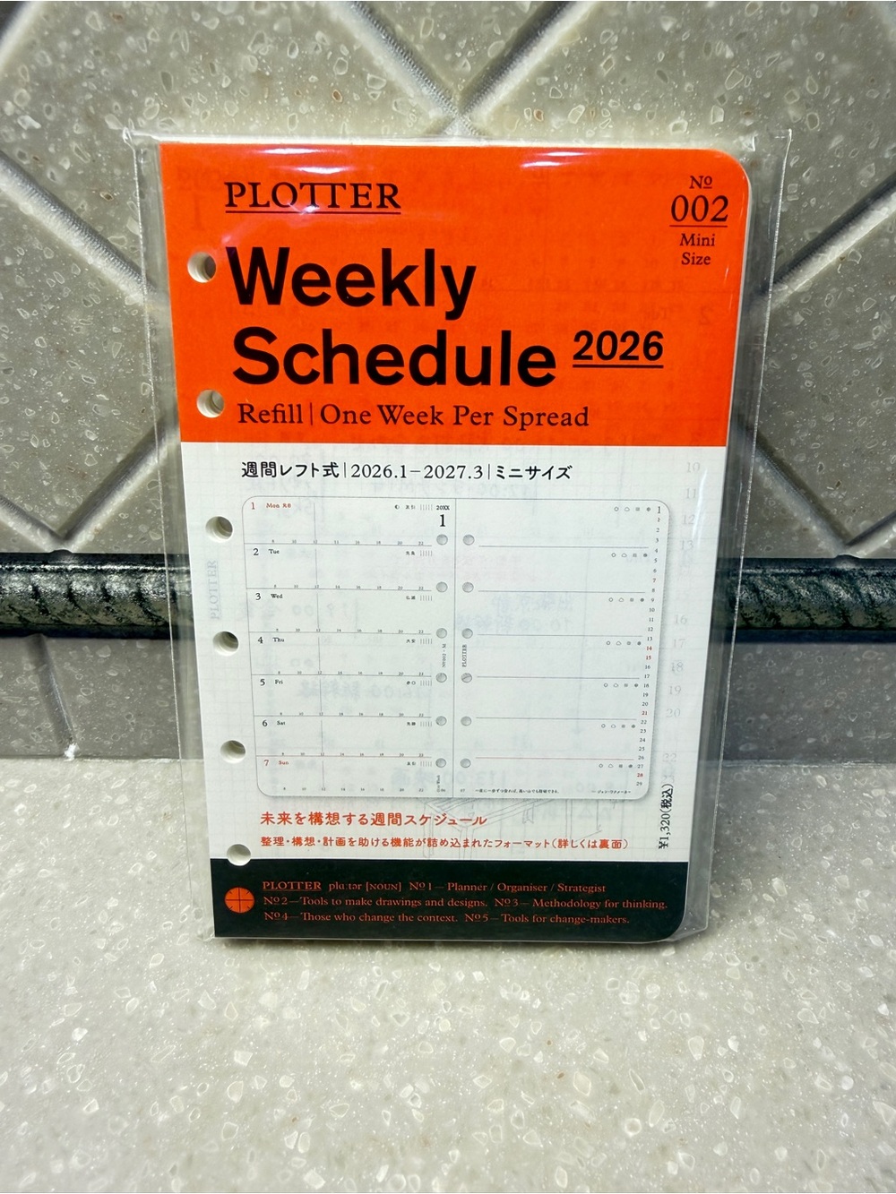 Plotter Weekly Schedule 2026 Refill - Mini
